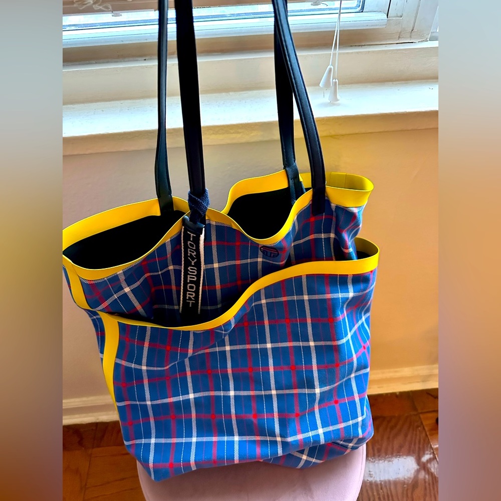 Multi color reversible Tory Burch tote